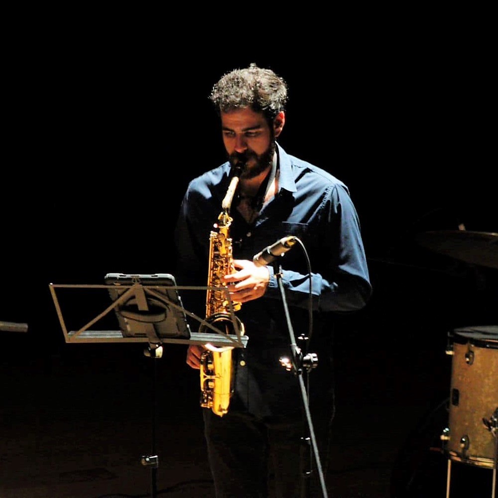 Diego Asseo [saxofón]. UNAM CAC 2023.